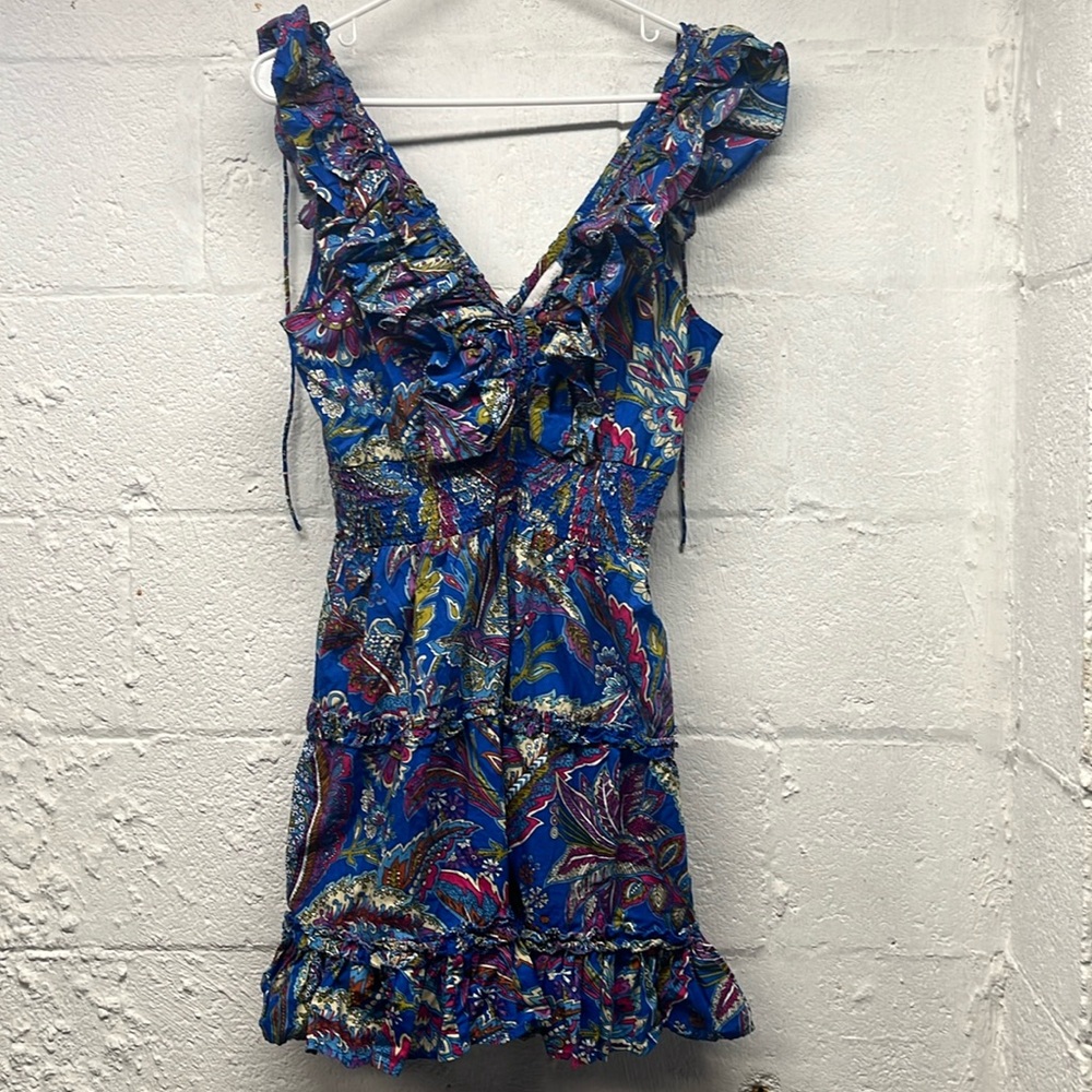 House of Harlow 1960 Blue Floral Mini Dress - Picture 3 of 5